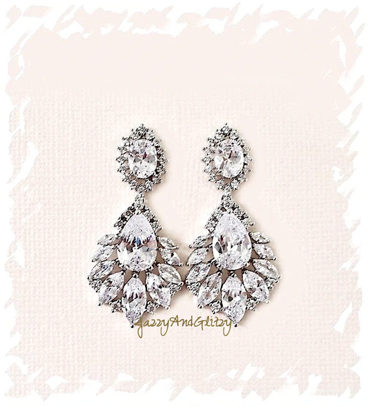 art deco bridal earrings