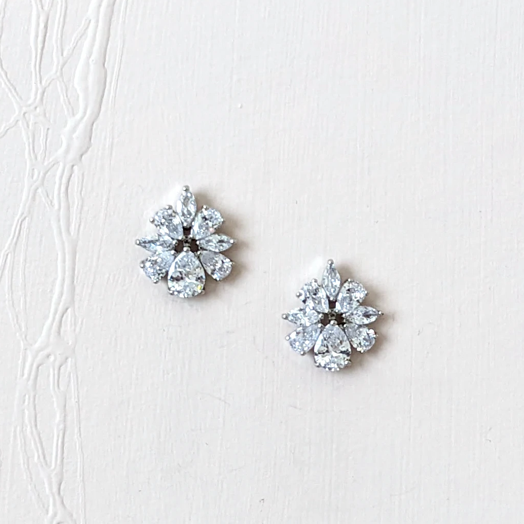 cluster stud earrings