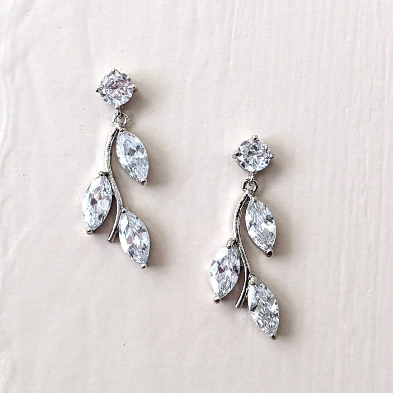 Sterling silver bridal online earrings