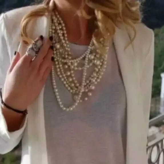 Costume Pearl Necklace - JazzyAndGlitzy