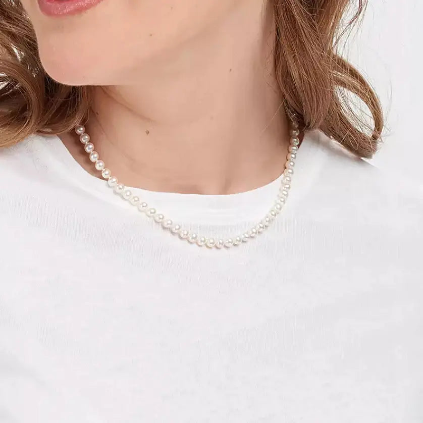 Simple Pearl Necklace Men Women Choker - JazzyAndGlitzy