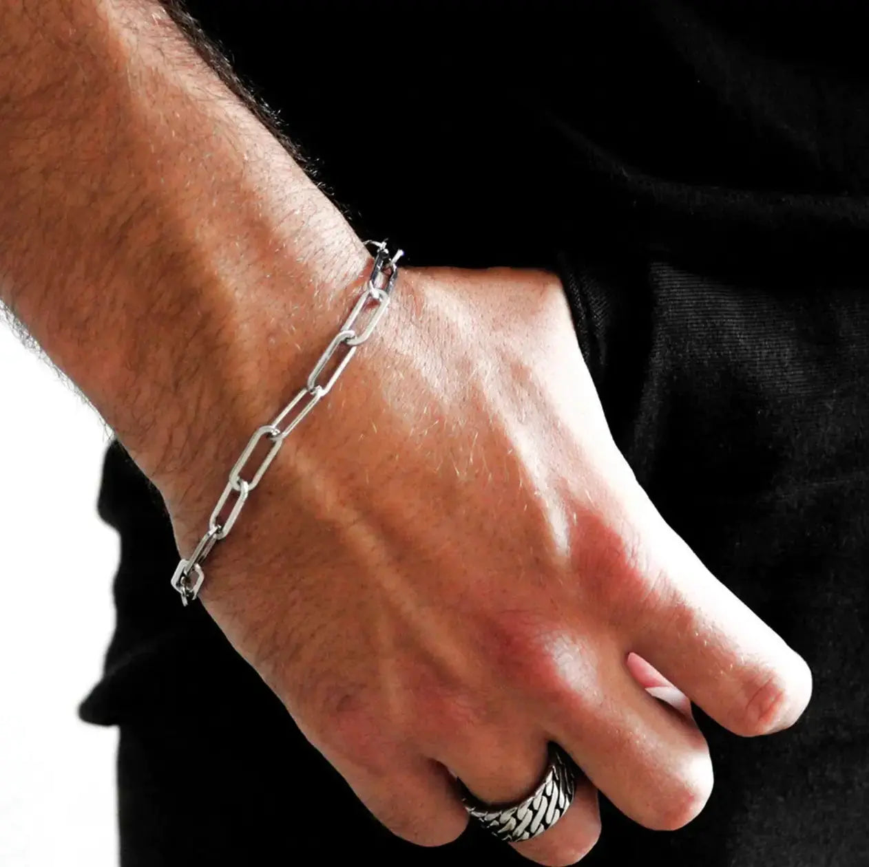 Sterling Silver Paperclip Link Bracelet