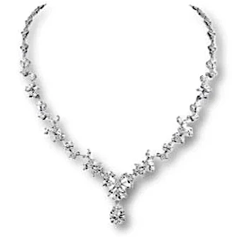 Dainty Crystal Drop Bridal Necklace