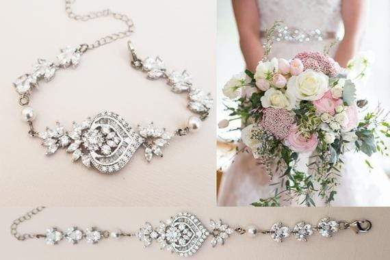 Cubic Zirconia Bridal Bracelet