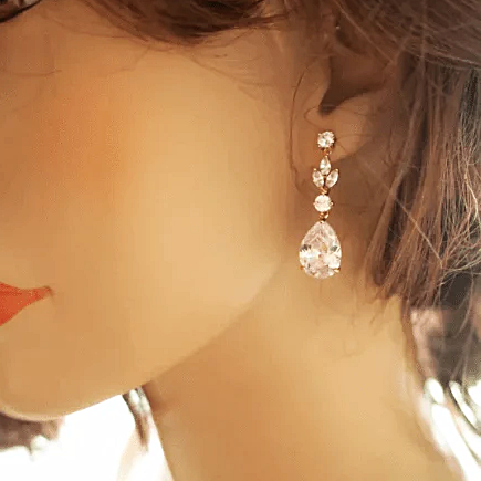 CZ Drop Earrings
