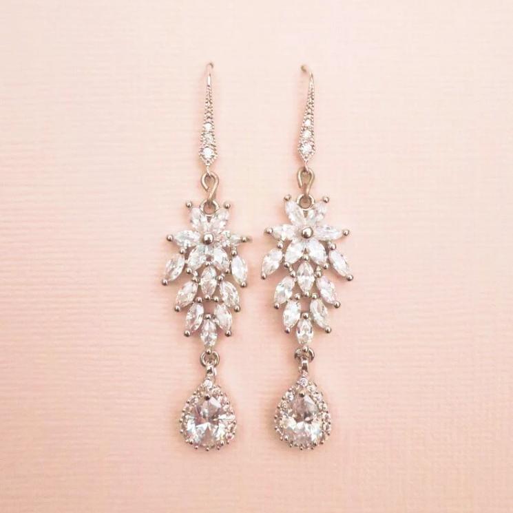 Unique Bridal Earrings,Pam