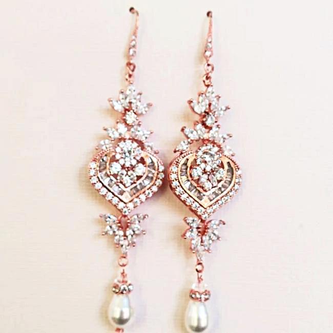 Rose Gold Statement Earrings
