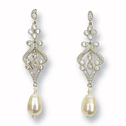 art deco bridal earrings