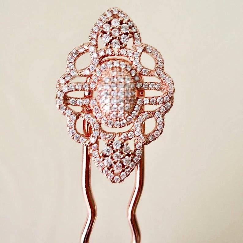 Bridal Hair Pins Crystal in Art Deco Style - Hair Accessories - JazzyAndGlitzy