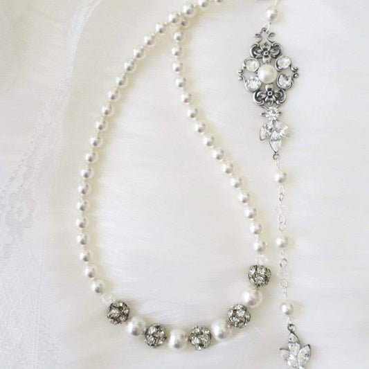 back necklace wedding dress