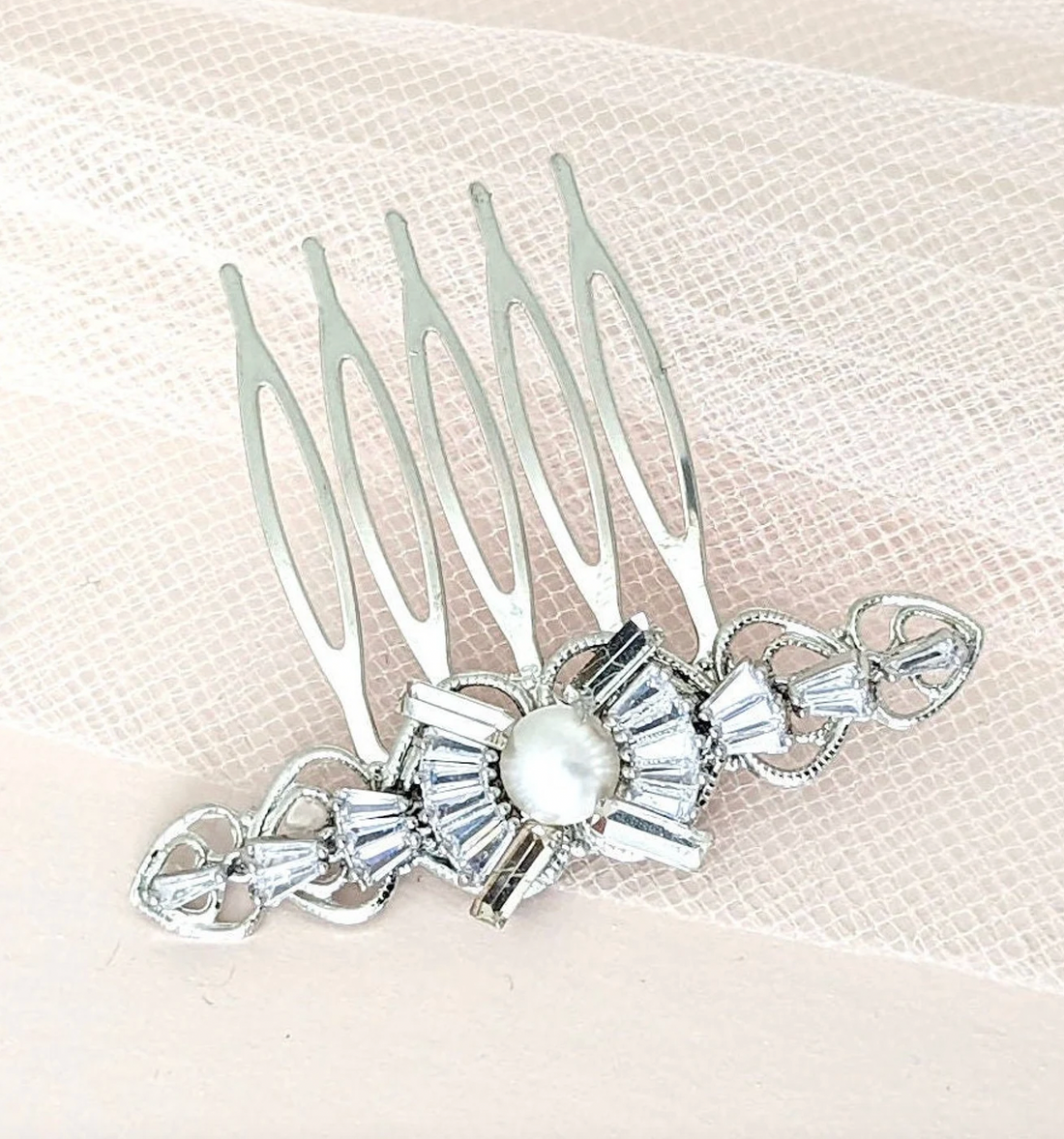 Art Deco bridal hair pin
