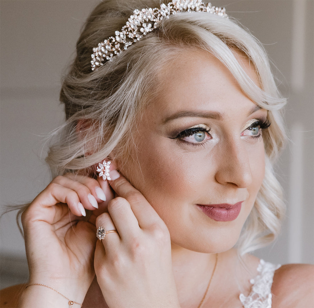 Bridal Stud Earrings for Romantic Weddings