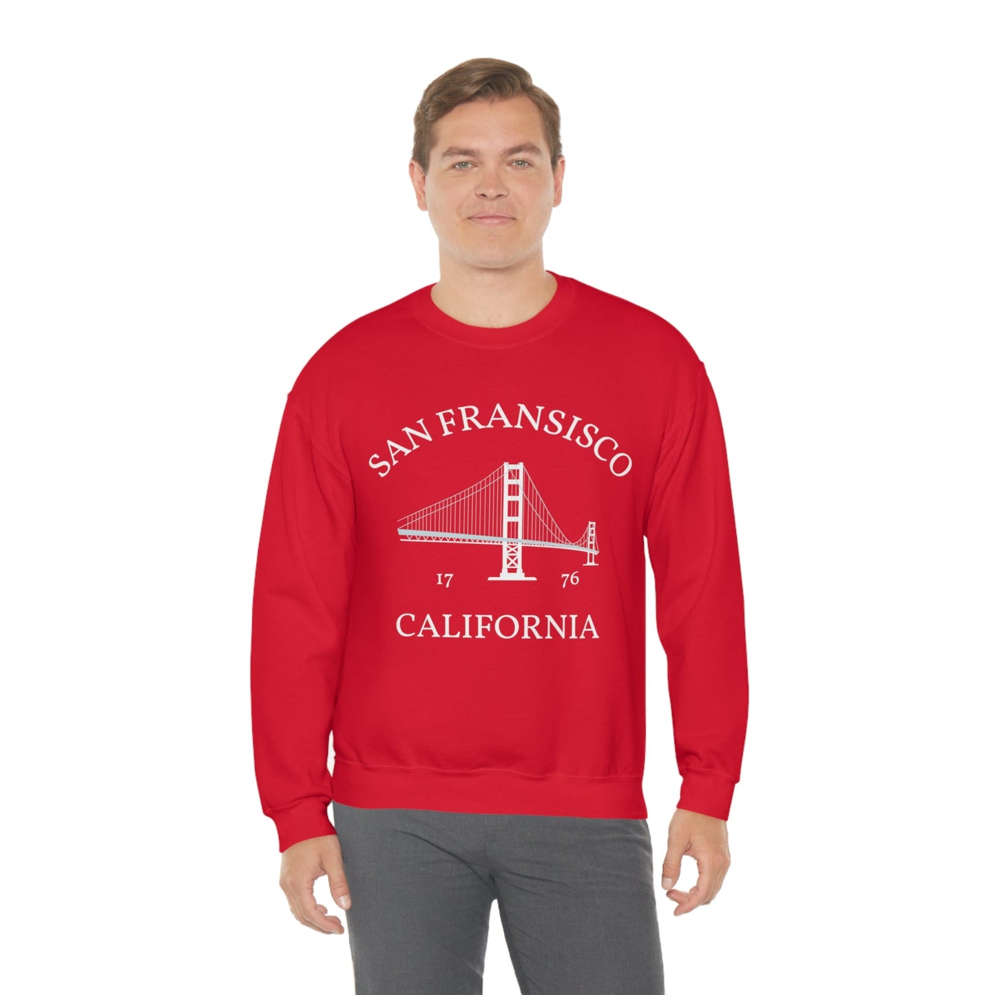 San Fransisco Sweatshirt, Golden Gate Bridge, Unisex Pullover