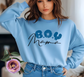 blue boy mom pullover