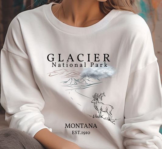 Glacier National Park Montana Sweatshirt