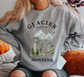 Glacier National Park Montana Sweatshirt, Unisex Pullover