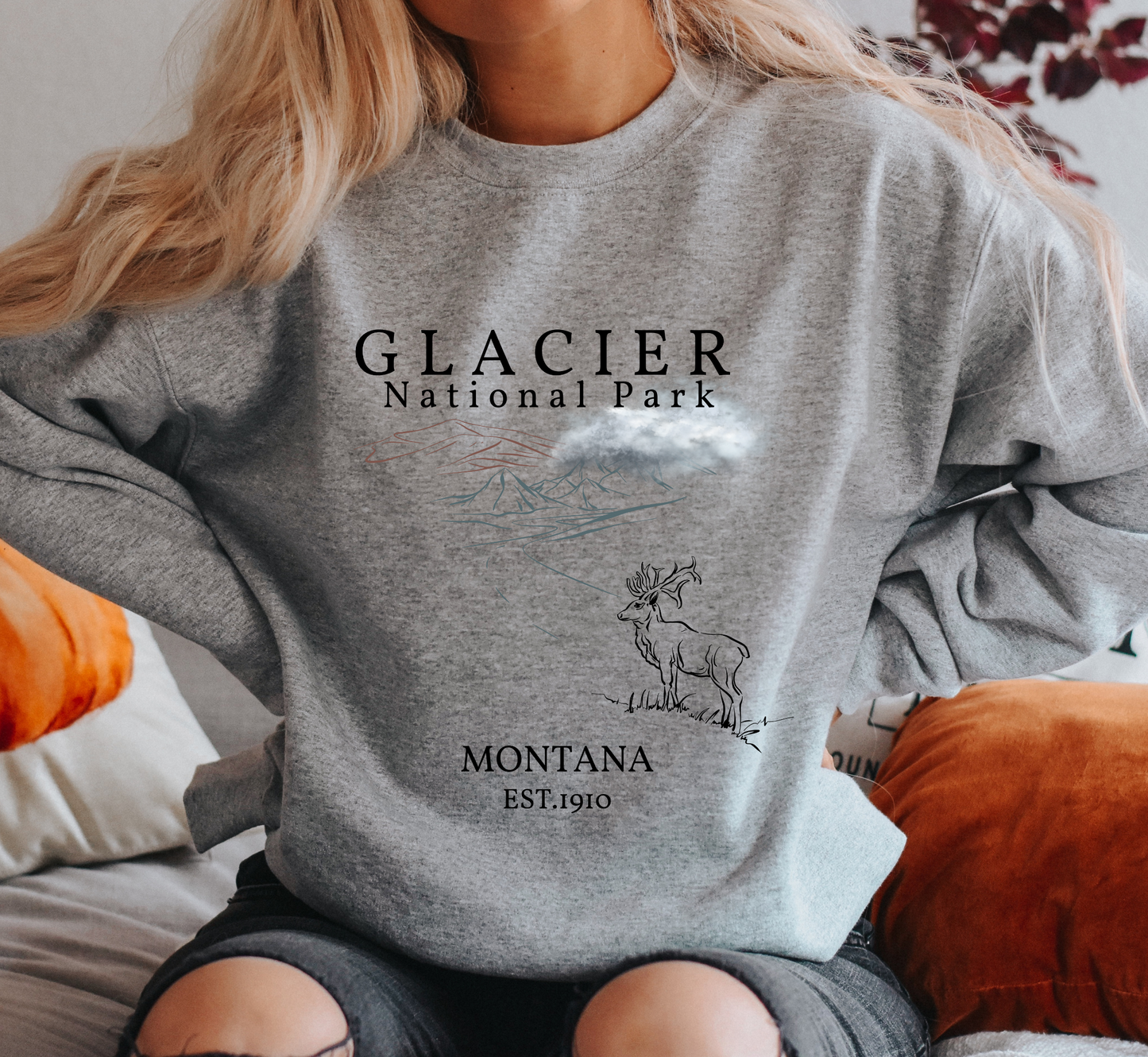 Glacier National Park Montana Sweatshirt