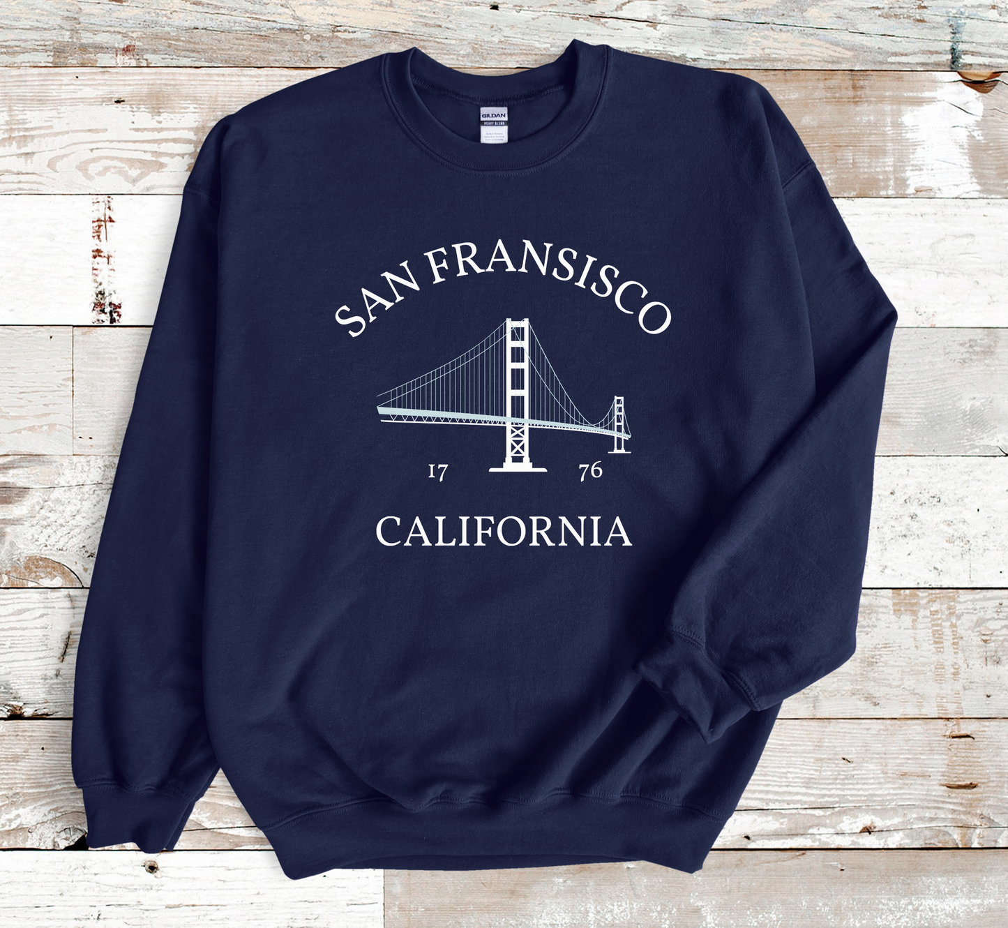 San Fransisco Sweatshirt, Golden Gate Bridge, Unisex Pullover