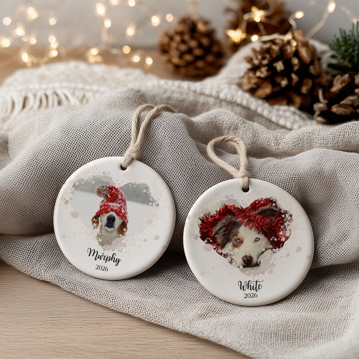 Dog Photo Ornament Personalized Christmas Pet Lover Keepsake
