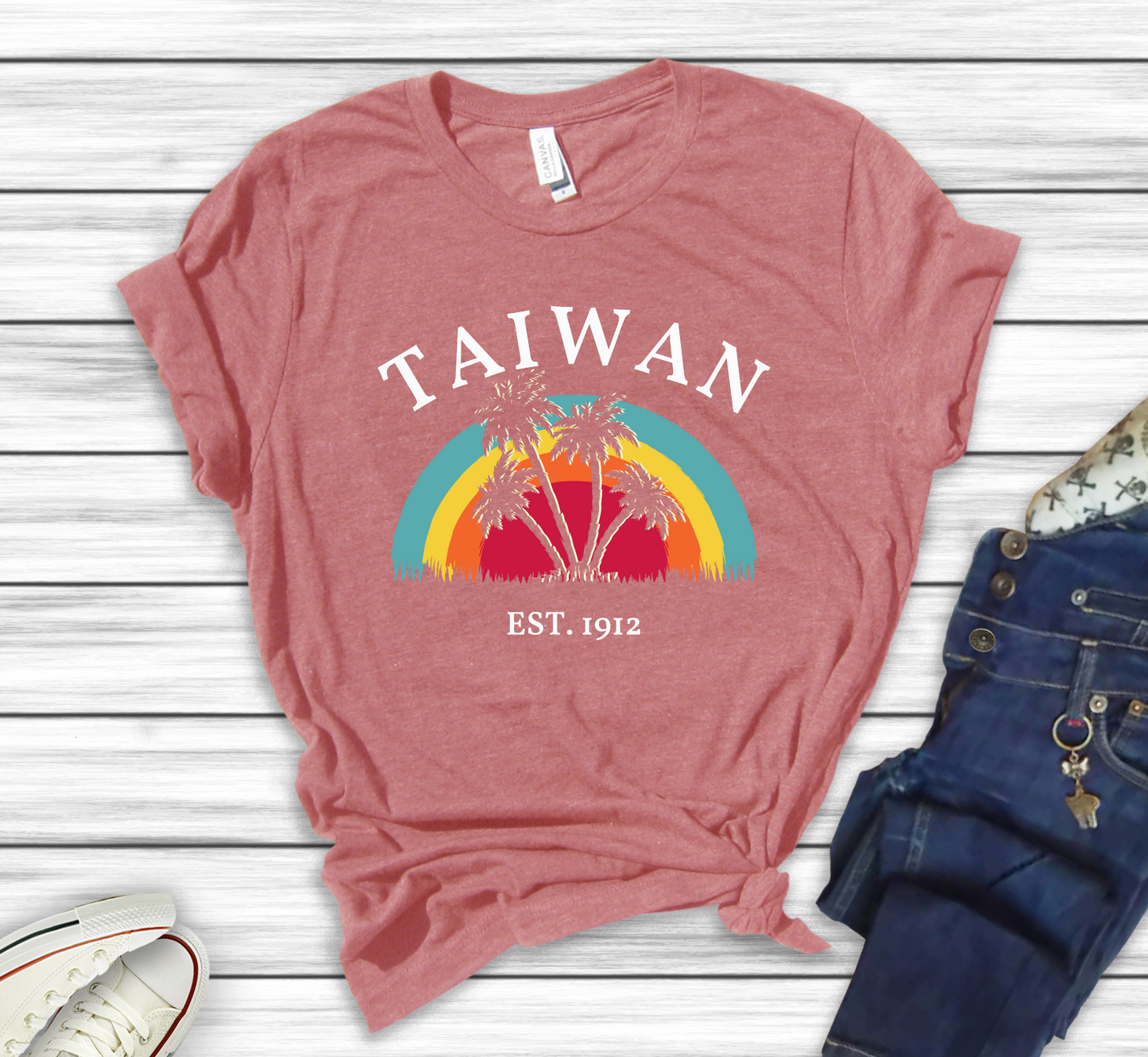 Taiwan Shirt, Unisex Jersey Cotton Short Sleeve Plus Size Tee
