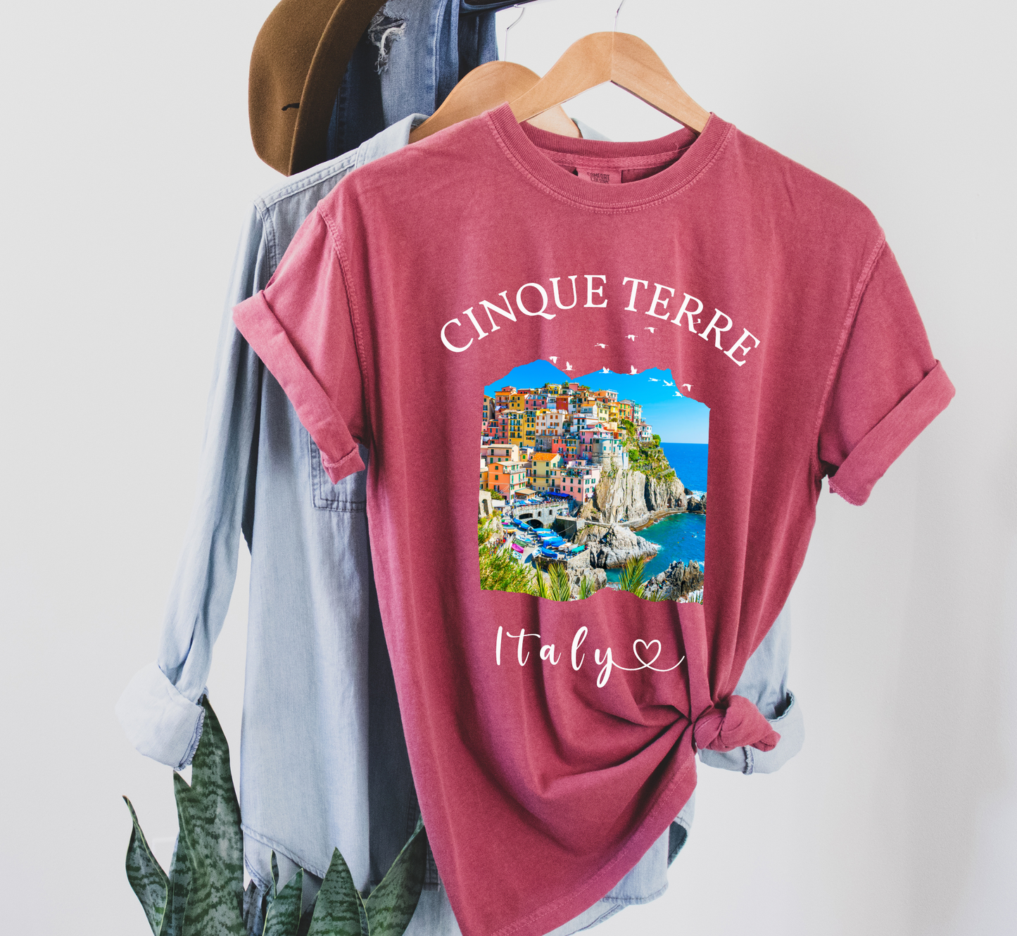 Cinque Terre Italy Shirt, Comfort Colors® Unisex Plus Size