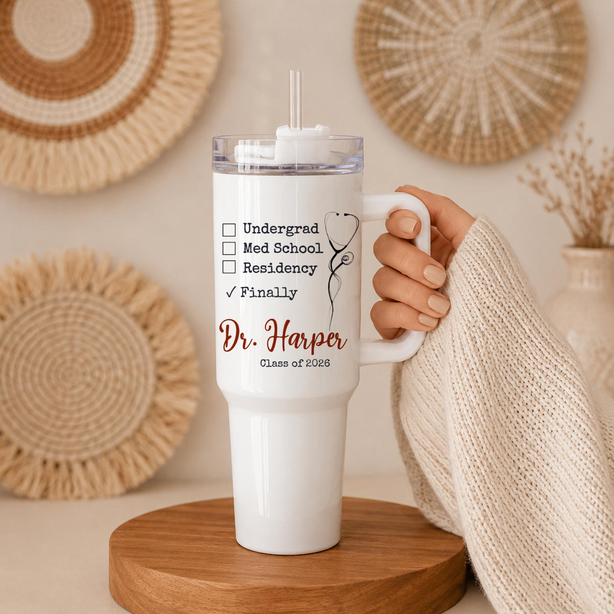 Gift Ideas for Medical Student Personalized Tumbler for New Doctor