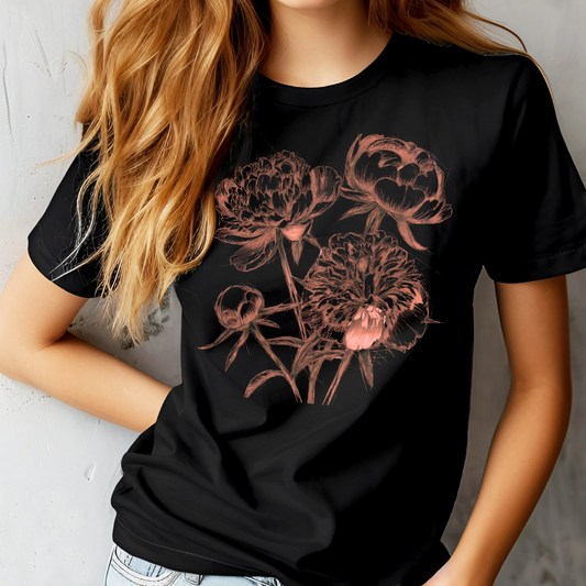 pink peony shirt