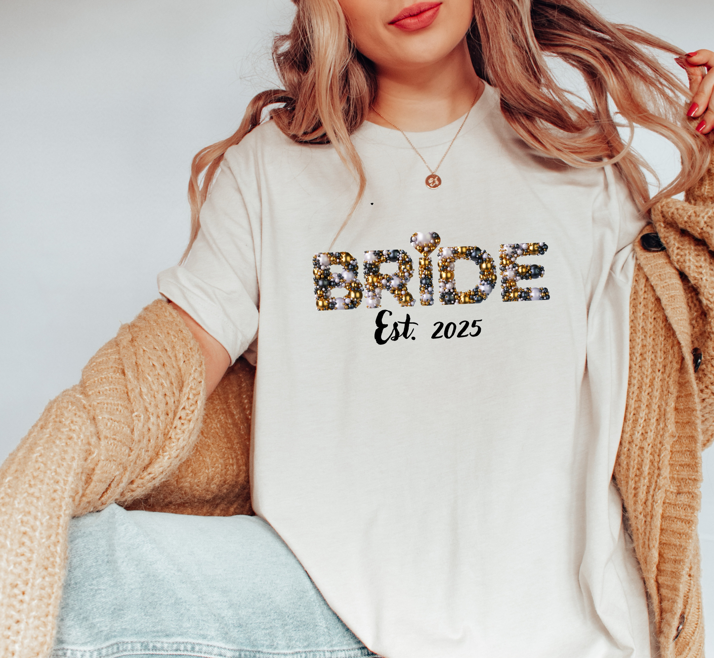 Personalized Bride Pearl Graphic Tee