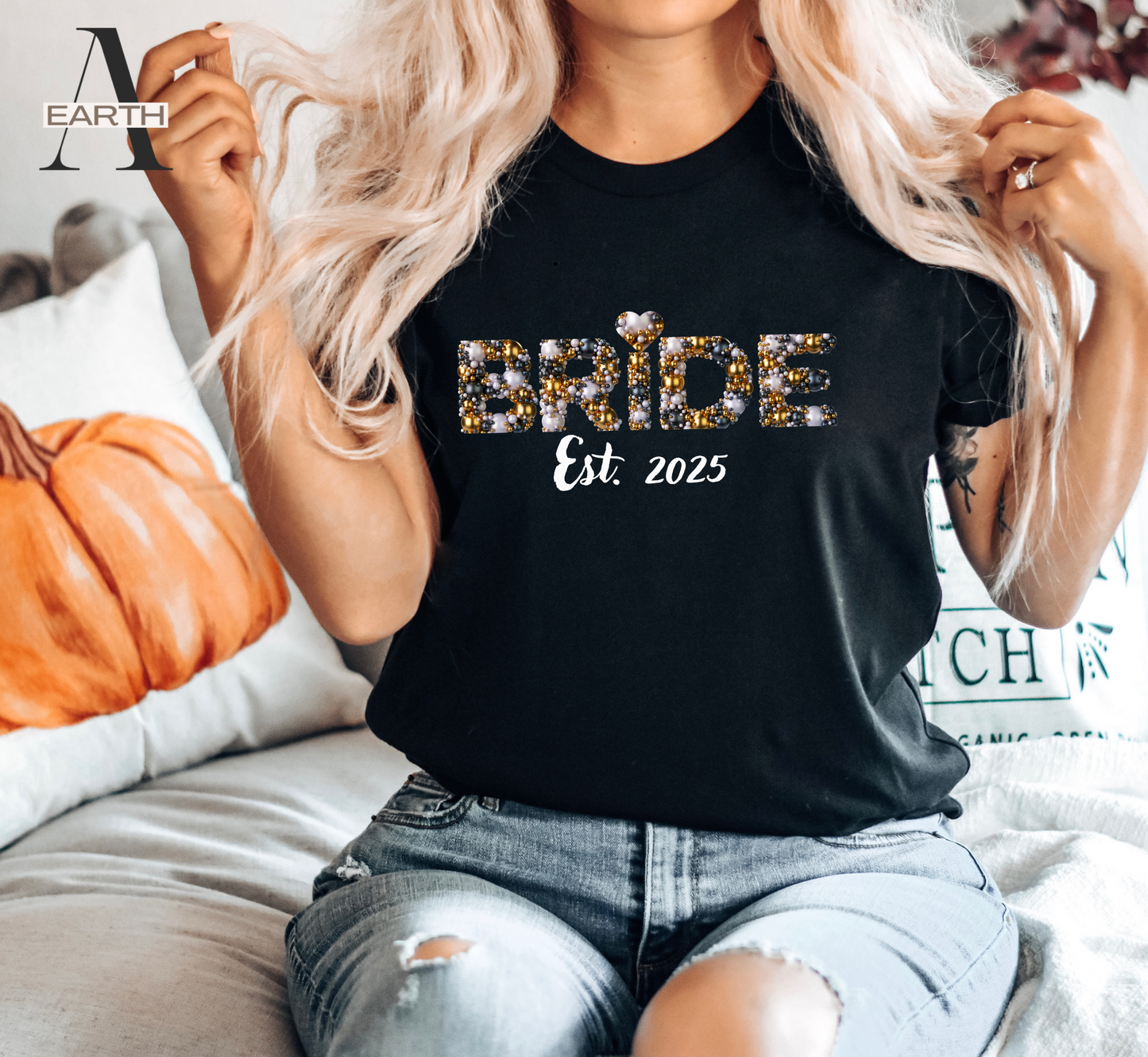 Personalized Bride Pearl Graphic Tee