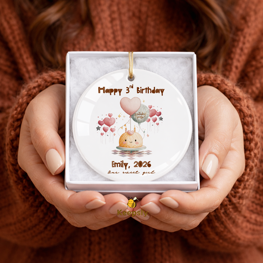 Personalized Birthday Ornament 2026, First Christmas Keepsake, Baby Milestone Gift