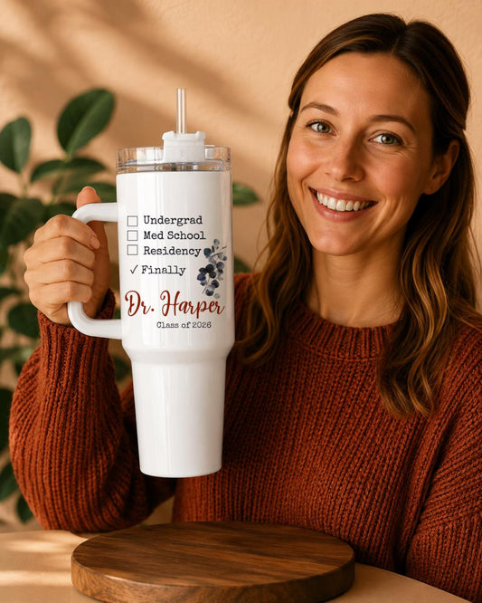 Gift Ideas for Medical Student Personalized Tumbler for New Doctor