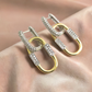 chunky oval hoops with dangles
