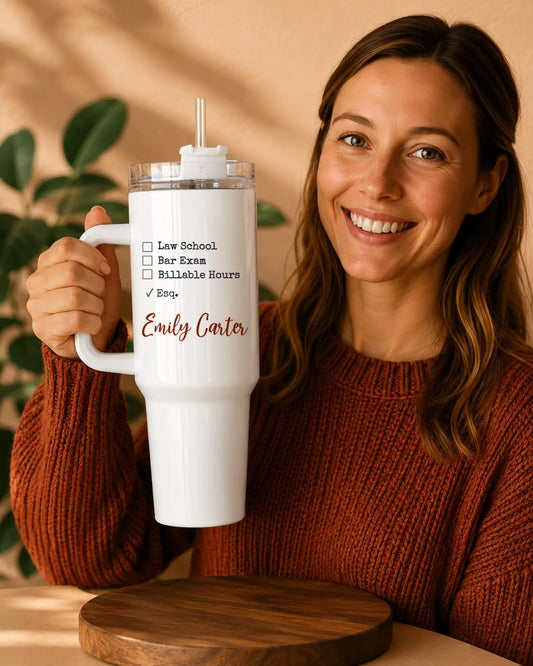 New Lawyer Gift ideas for Law Students Personalized Tumbler 40 oz