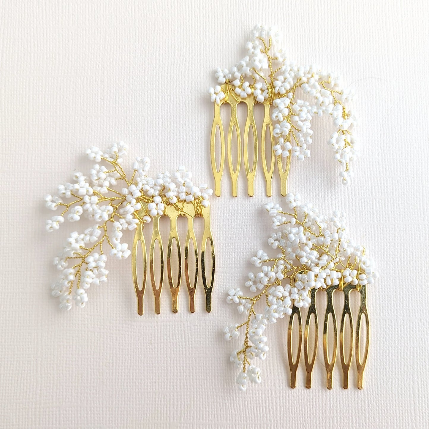 Floral Hair Comb, Gold Bloom