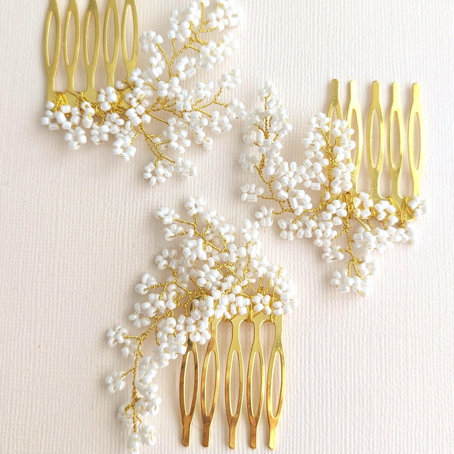 Floral Hair Comb, Gold Bloom