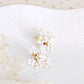 White Floral Wedding Earrings