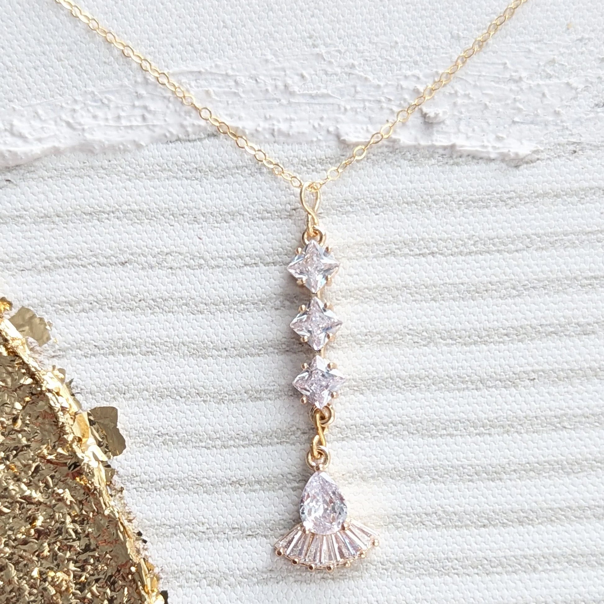 Teardrop Diamond Necklace