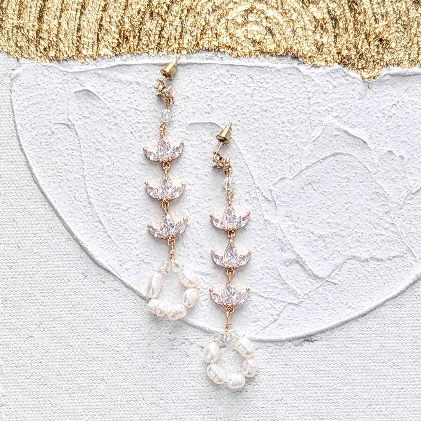 freshwater pearl long earrings