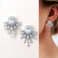 modern bridal cz earrings studs