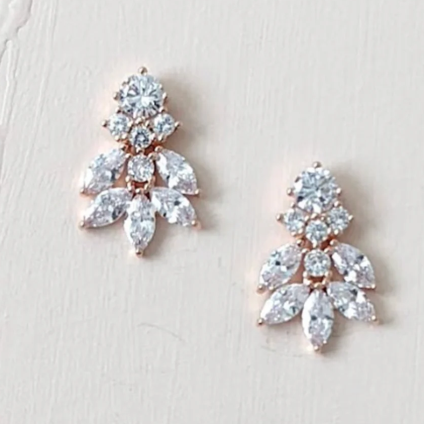 cubic zirconia stud earrings