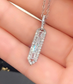 Geometric pendant adorned with sparkling CZ pave