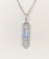 art deco cz pendant necklace