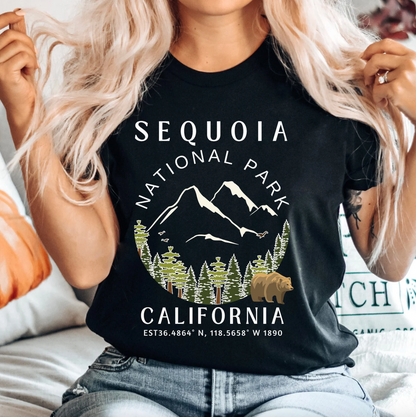 sequoia shirt California trip tee
