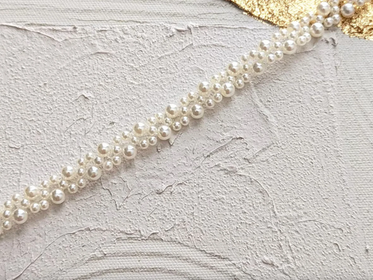 pearl wedding belt
