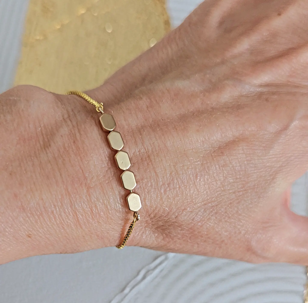 gold bar bracelet