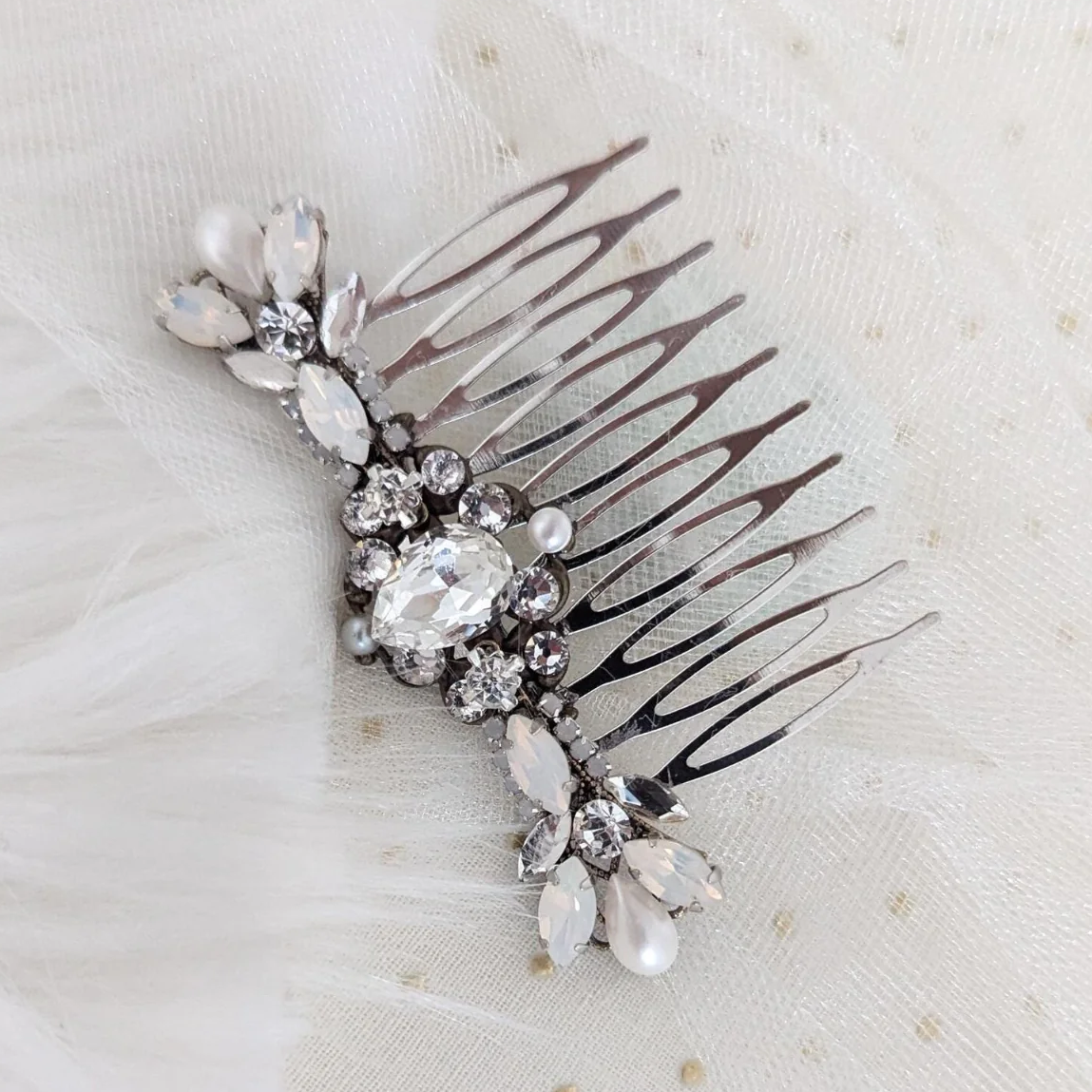 Art deco bridal hair comb