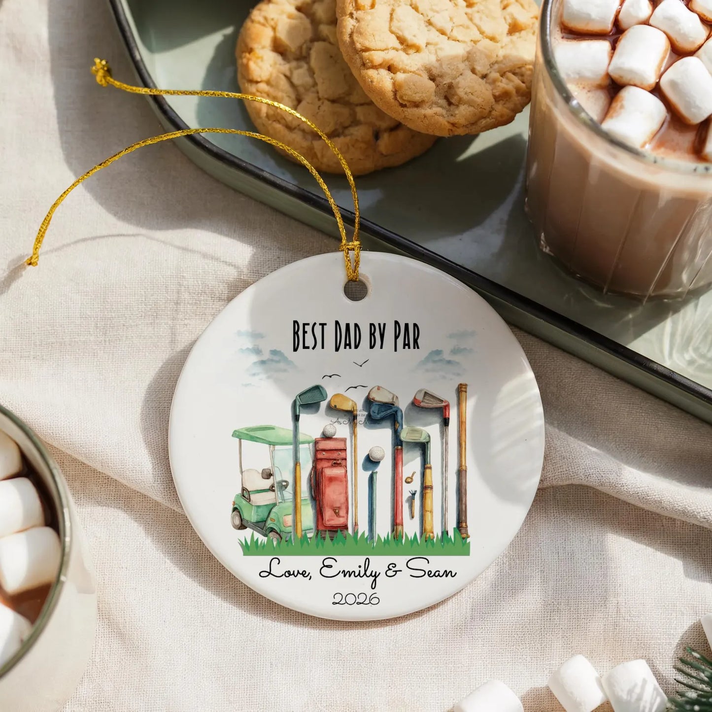 Personalized Golf Ornament • Unique Golfer Gifts for Christmas & Special Occasions