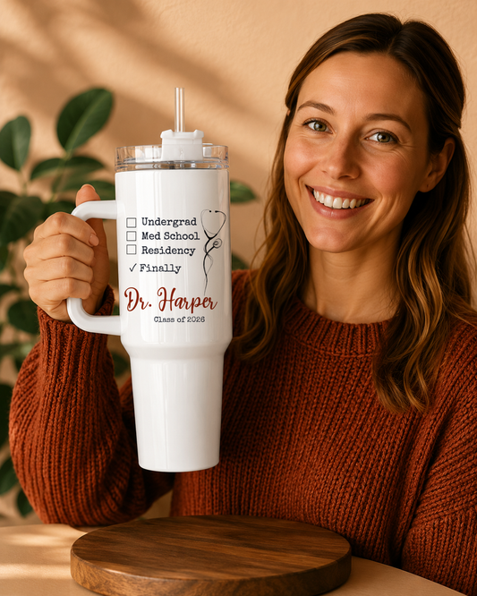 Gift Ideas for Medical Student Personalized Tumbler for New Doctor