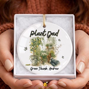 Plant Dad with Green Thumb Ornament