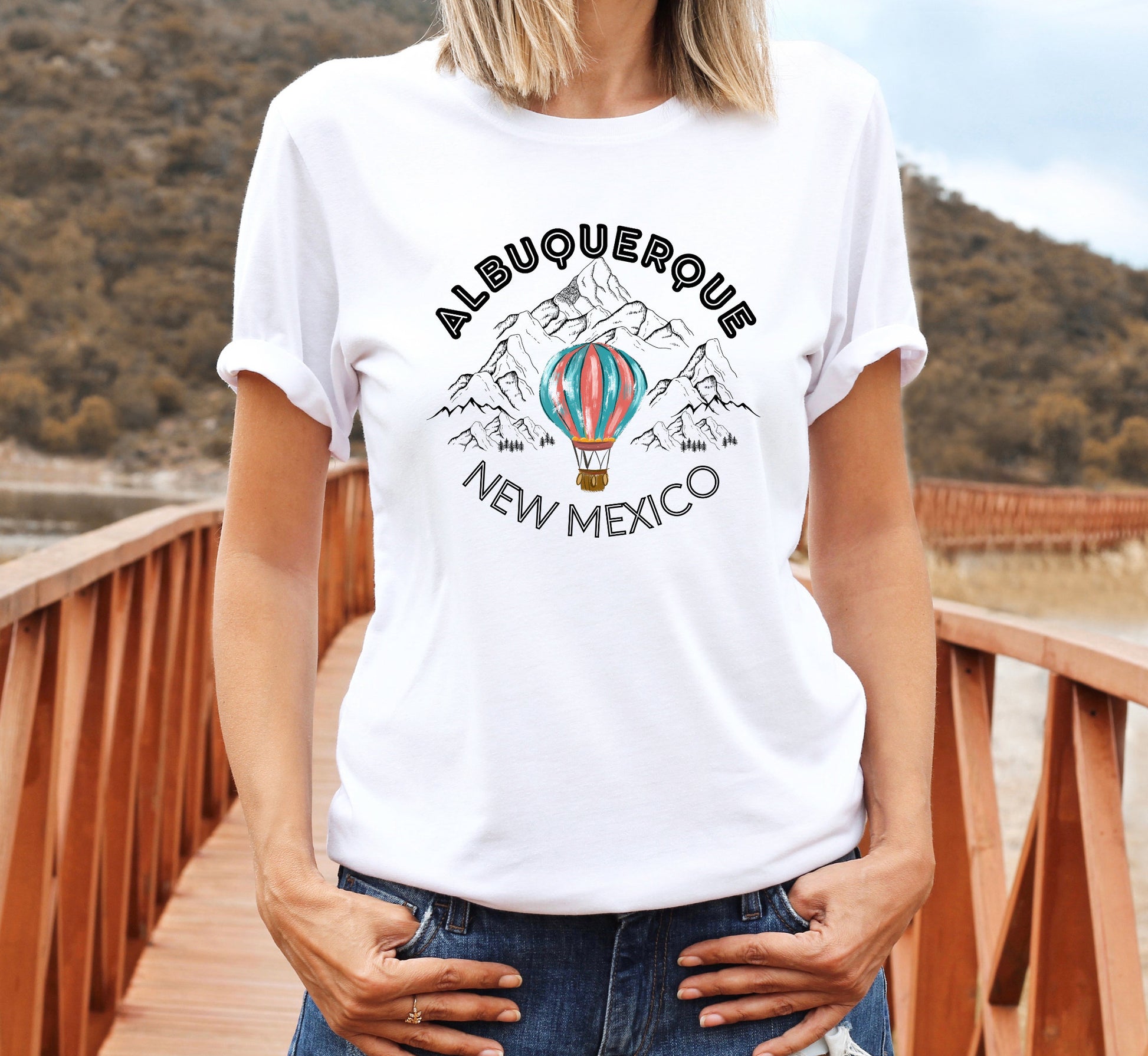 Albuquerque Shirt: Retro Hot Air Balloon New Mexico Tee